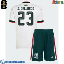 Fotballdrakt Barn Mexico Jesus Gallardo #23 Bortedraktsett VM 2026 Kortermet (+ Korte bukser)